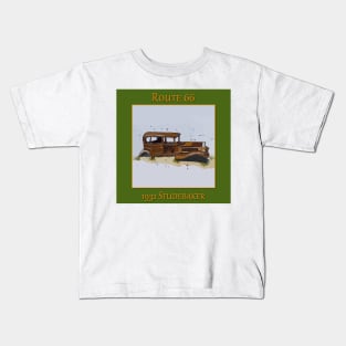 1932 Studebaker on Route 66 in Petroglyph National Park Kids T-Shirt